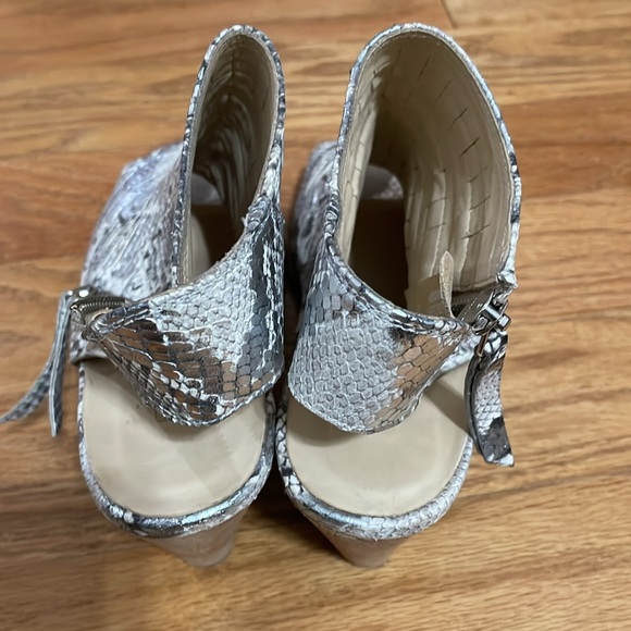 Paul green chunky heel peep toe sling back zipper sandals/heels/booties sz 7 - Picture 2 of 13